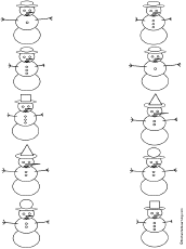 Snowmen Matching Printout