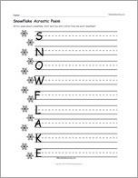 Snowflake Acrostic Poem