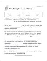 Plato Cloze Worksheet