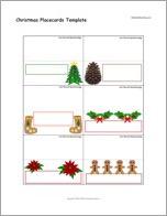 Christmas Placecards Template