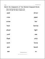 Match the Components of Tool-Related Compound Words