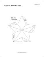 3-D Star Template Printout