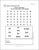 Dolch Words Wordsearch #5
