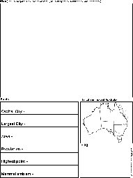 Australian State/Territory Report Diagram Printout #2: Graphic Organizers