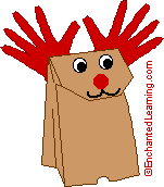 Paper Bag Reindeer Puppet