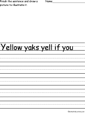 Finish the Sentence — 'Y'