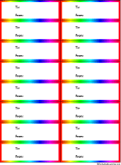 Gift Tags (With a Colorful Border)