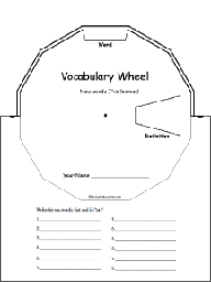 Vocabulary Wheel : Printable Worksheet