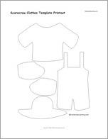 Scarecrow Clothes Template Printout