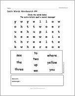 Dolch Words Wordsearch #4
