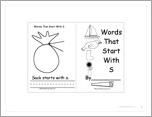 Words That Start With S: A Printable Book