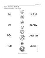 Coins Matching Printout