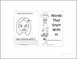 Words That Start With H: A Printable Book