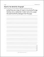 Rewrite the Butterfly Paragraph