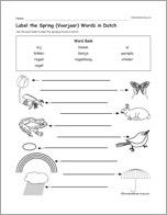 Label the Spring (Voorjaar) Words in Dutch