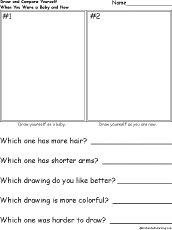 Draw and Compare Yourself as a Baby and Now