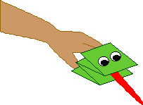 Paper Frog Puppet
