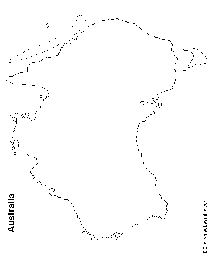 Outline Map Australia