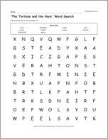 'The Tortoise and the Hare' Word Search