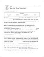 Socrates Cloze Worksheet