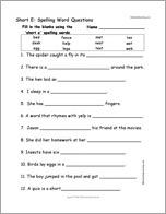 Short E: Spelling Word Questions