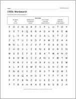 1930s Wordsearch