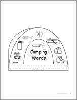 Camping Words - Printable Book