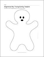 Gingerbread Boy Tracing/Cutting Template