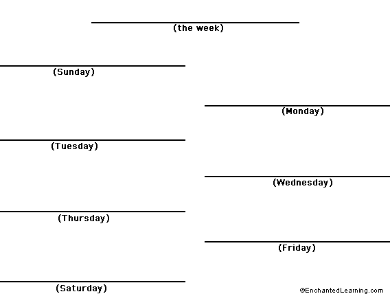 Search result: 'Label the Days of the Week in Arabic Printout'