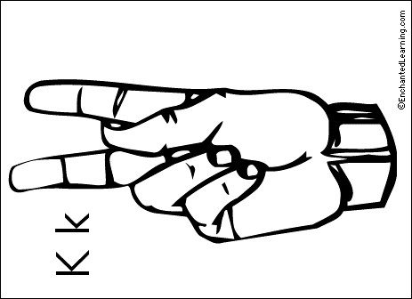 ASL K flashcard