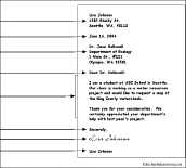 Label the Block Style Business Letter