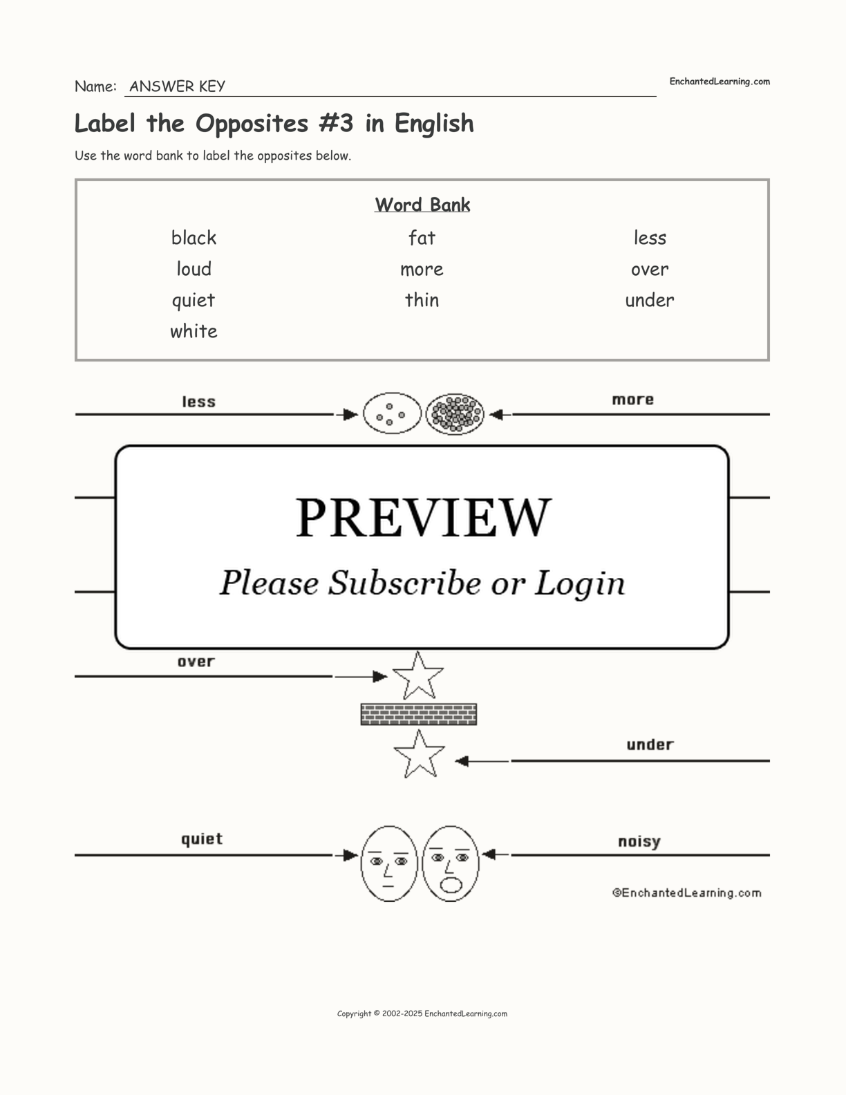 Label the Opposites #3 in English interactive worksheet page 2