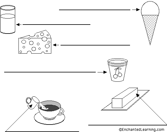 Label the Dairy Foods in Russian