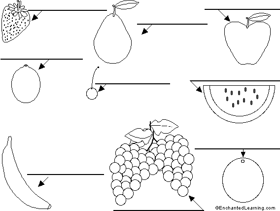 Search result: 'Label the Fruit (Fr&#250;kti) in Russian Printout'