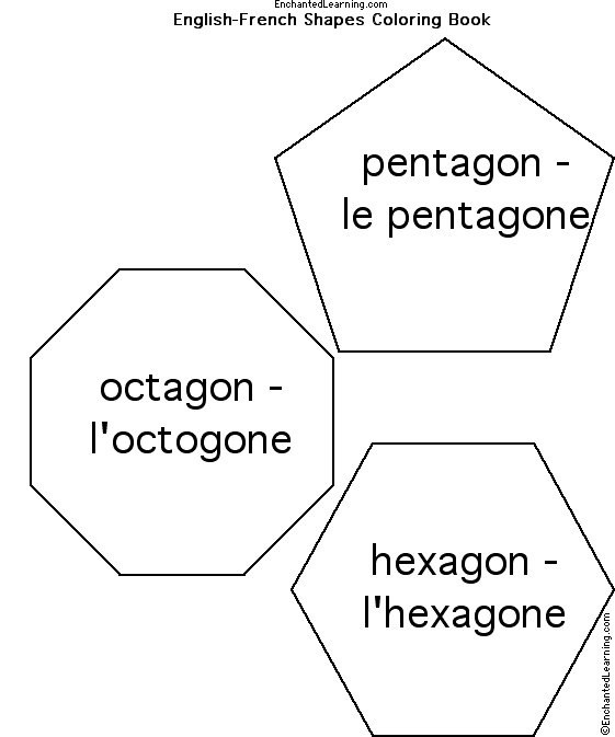 Search result: 'Shapes in French: Pentagon, Octagon'