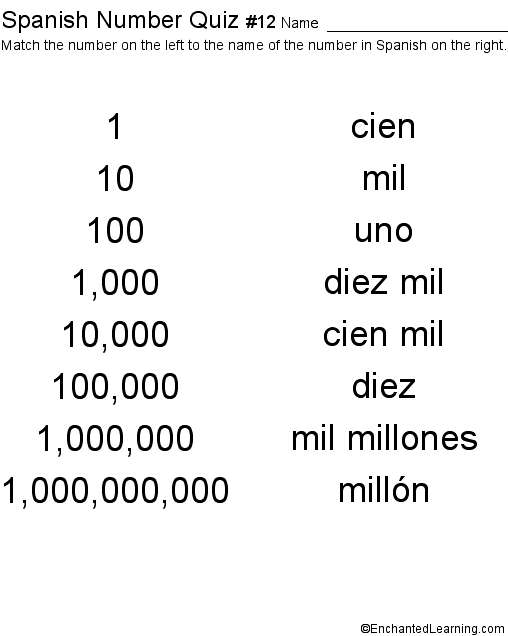 spanish numbers 1 1000