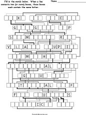 Letter-Flow Printable Word Puzzle