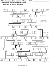 Search result: 'Inventors - Letter-Flow Printable Word Puzzle'