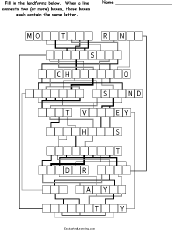 Search result: 'Landforms Letter-Flow Printable Word Puzzle'