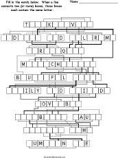 Letter-Flow Word Puzzle