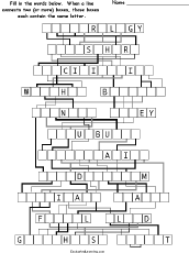 Letter-Flow Printable Word Puzzle