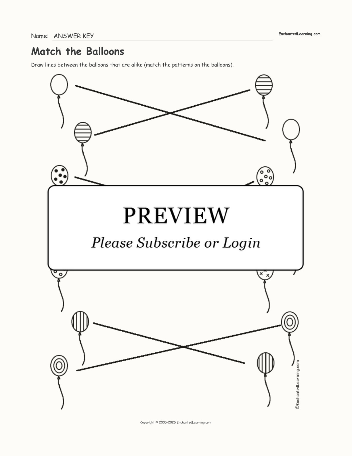 Match the Balloons interactive worksheet page 2