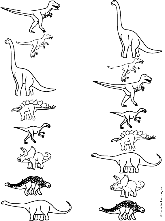 Match the Dinosaurs Printout