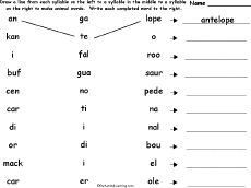 Match syllables