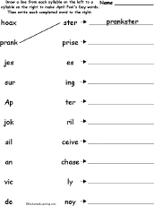 Match syllables