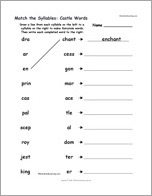 Search result: 'Match the Syllables: Castle Words'