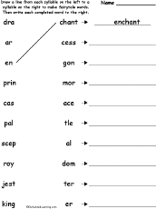 Match syllables