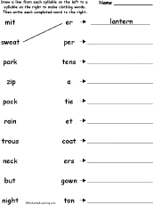 Match syllables