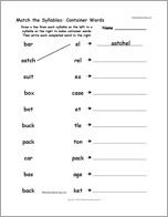 Search result: 'Match the Syllables: Container Words'