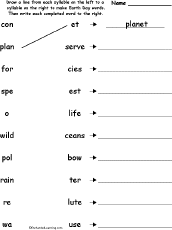 Match syllables